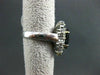 ESTATE LARGE 5.10CT DIAMOND & AAA SAPPHIRE 14KT WHITE GOLD OVAL CLUSTER RING