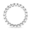 ESTATE LARGE 4.19CT DIAMOND PLATINUM 3D EMERALD CUT ETERNITY ANNIVERSARY RING