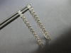 ESTATE LARGE 1.52CT DIAMOND 14K WHITE GOLD INSIDE OUT RECTANGULAR HOOP HANGING EARRINGS