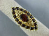 ANTIQUE LARGE 2.50CT GARNET 14K YELLOW GOLD MARQUISE SHAPE FILIGREE RING #20778