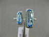 ESTATE LARGE 2.34CT DIAMOND & AAA BLUE TOPAZ 14K WHITE GOLD DOUBLE HALO FUN RING