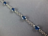 4.53CT DIAMOND & AAA SAPPHIRE 14KT WHITE GOLD 3D 3 STONE PANTHER TENNIS BRACELET