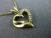 ESTATE SMALL .15CT DIAMOND 14KT YELLOW GOLD 3D CLASSIC OPEN HEART PENDANT #23624