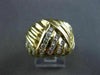 ESTATE LARGE 1.23CT ROUND DIAMOND 18KT YELLOW GOLD PYRAMID COCKTAIL RING #6349