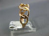 ESTATE .15CT DIAMOND 18KT ROSE GOLD 3D OVAL CLASSIC LINK FUN RING