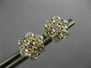 ESTATE 2.0CT DIAMOND 14KT ROSE GOLD 3D CLASSIC FLOWER STUD SCREW BACK EARRINGS