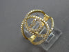 ESTATE WIDE 1.48CT DIAMOND 14KT YELLOW GOLD 3D OPEN HEART LOVE KNOT LOVE RING