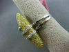 ESTATE EXTRA LARGE 3.30CT DIAMOND 18K WHITE & YELLOW GOLD MARQUISE COCKTAIL RING