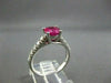 ESTATE WIDE 1.47CT DIAMOND & AAA RUBY 14K WHITE GOLD LUCIDA ENGAGEMENT RING #122