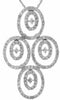 ESTATE .92CT DIAMOND 14KT WHITE GOLD 3D ETOILE OVAL JOURNEY LOVE PENDANT