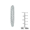 5.0CT DIAMOND 14KT WHITE GOLD 3D CLASSIC ROUND INSIDE OUT HOOP HANGING EARRINGS