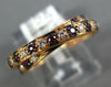 ESTATE .29CT DIAMOND & AAA RUBY 18KT ROSE GOLD 3D CRISS CROSS FUN RING