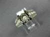 ESTATE WIDE .80CT DIAMOND 14KT WHITE GOLD 3D SEMI MOUNT ENGAGEMENT RING #17694