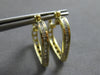 .25CT DIAMOND 14KT YELLOW GOLD 3D MULTI HEART LOVE HOOP HANGING EARRINGS #28211
