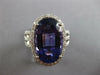 EXTRA LARGE 9.47CT DIAMOND & AAA TANZANITE 18KT WHITE GOLD OVAL ENGAGEMENT RING