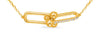 ESTATE .11CT DIAMOND 14KT YELLOW GOLD CLASSIC OVAL LOVE KNOT FUN NECKLACE