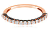 .41CT DIAMOND 14KT ROSE GOLD SHARED PRONG SEMI ETERNITY WEDDING ANNIVERSARY RING
