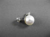 ESTATE .56CT DIAMOND 14KT WHITE GOLD AAA SOUTH SEA PEARL STUD EARRINGS #2906