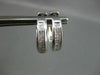 ESTATE WIDE 1.40CT PRINCESS DIAMOND 14KT WHITE GOLD HOOP HUGGIE EARRINGS #19800