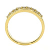 .21CT DIAMOND 18KT YELLOW GOLD 3D SHARED PRONG 9 STONE WEDDING ANNIVERSARY RING