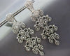 ESTATE EXTRA LARGE 6.85CT DIAMOND 14KT WHITE GOLD MULTI LEAF CHANDELIER EARRINGS