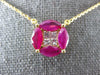 3.8CT DIAMOND & AAA RUBY 14KT YELLOW GOLD PRINCESS MARQUISE BY THE YARD NECKLACE