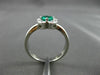 ESTATE .52CT DIAMOND & AAA EMERALD 14KT WHITE GOLD FLOWER ENGAGEMENT RING #15109
