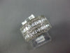 WIDE 1.0CT DIAMOND 14KT WHITE GOLD ROUND & BAGUETTE MULTI ROW ANNIVERSARY RING