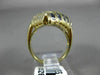 ESTATE LARGE 3.36CT DIAMOND & AAA SAPPHIRE 18KT YELLOW GOLD MULTI ROW LOVE RING