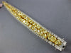 EXTRA LARGE 28.26CT WHITE & FANCY YELLOW DIAMOND 18K 2 TONE GOLD TENNIS BRACELET