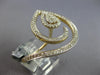 EXTRA LARGE .81CT DIAMOND 14KT YELLOW GOLD 3D CLUSTER HALO HEART SHAPE FUN RING
