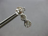 1.0CT DIAMOND 14KT WHITE GOLD 3D MULTI FLOWER JOURNEY SCREWBACK HANGING EARRINGS