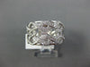 ESTATE WIDE .54CT DIAMOND 18KT WHITE GOLD DOUBLE ROW INFINITY ANNIVERSARY RING