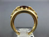 .73CT DIAMOND & AAA GARNET 14KT YELLOW GOLD 3D OVAL ETOILE TRIANGULAR FUN RING