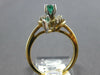 .70CT DIAMOND & AAA EMERALD 14KT 2 TONE GOLD 3D ROUND & MARQUISE FLOWER FUN RING