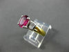 ESTATE 1.40CT DIAMOND & RUBALITE 18K 2 TONE GOLD FILIGREE ENGAGEMENT RING #27254