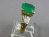 LARGE 3.52CT DIAMOND & AAA EMERALD 18K YELLOW GOLD SQUARE ENGAGEMENT RING #28038