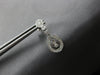 ESTATE .46CT DIAMOND 14KT WHITE GOLD 3D CLASSIC TEAR DROP FUN HANGING EARRINGS