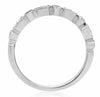 .32CT DIAMOND & AAA SAPPHIRE 14KT WHITE GOLD 3D ROUND & HEXAGON ANNIVERSARY RING