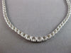 LARGE 6.94CT DIAMOND 14KT WHITE GOLD 3D 4 PRONG GRADUATING LOVE TENNIS NECKLACE