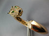 EXTRA LARGE 3.82CT DIAMOND & AAA TSAVORITE 18K ROSE GOLD PANTHER BANGLE BRACELET