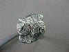 ANTIQUE ART DECO EURO MINE DIAMOND 14KT WHITE GOLD COCKTAIL FILIGREE RING #21489