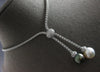 .42CT DIAMOND & AAA SOUTH SEA & TAHITIAN PEARL 18K WHITE GOLD 3D LARIAT NECKLACE