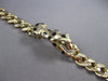 LARGE .36CT DIAMOND & AAA SAPPHIRE & BLACK ENAMEL 14K YELLOW GOLD CUBAN BRACELET