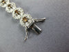 5.05CT WHITE & MOCHA DIAMOND 18K WHITE GOLD 3D MULTI FLOWER LOVE TENNIS BRACELET