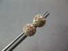 ESTATE .83CT DIAMOND 18K ROSE GOLD 3D CLASSIC CIRCULAR DOME SHAPE STUD EARRINGS