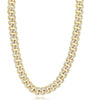LARGE 32.47CT DIAMOND 14KT YELLOW GOLD 3D CLASSIC ETERNITY CUBAN UNISEX NECKLACE