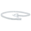 ESTATE 4.0CT DIAMOND 14KT WHITE GOLD 3D CLASSIC ROUND TENNIS BRACELET