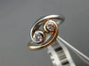 ESTATE .29CT DIAMOND 14KT WHITE & ROSE GOLD ETOILE INFINITY TWO STONE LOVE RING