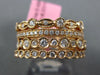 ESTATE WIDE .62CT DIAMOND 18KT ROSE GOLD 3D FILIGREE STACKABLE FUN RING